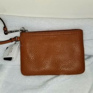 Brown Leather Coach Wristlet